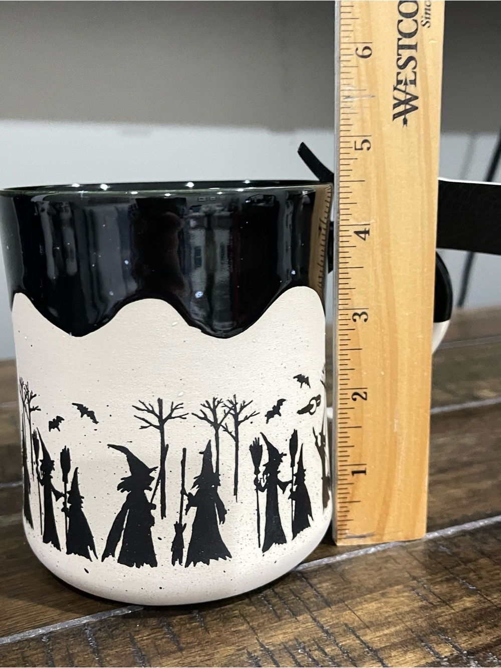 ✨👻Halloween Ceramic Black & Cream Witch Silhouette Mug - Home Dining✨👻 - Picture 4 of 7